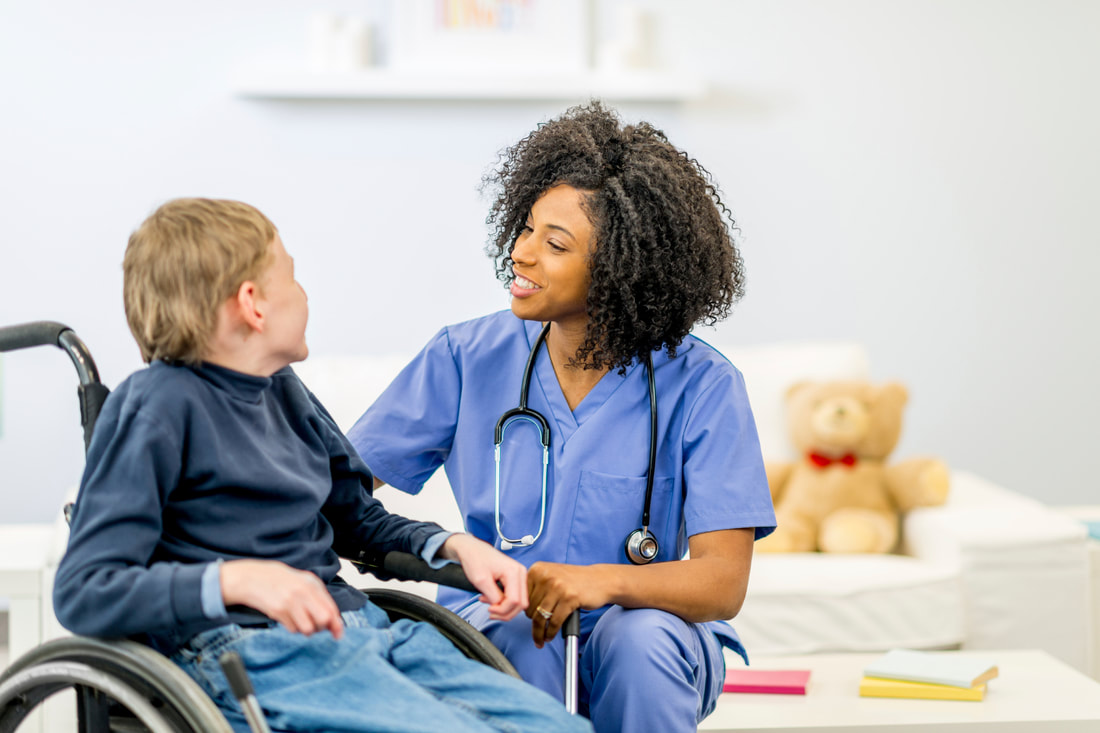 CHCA caregiver providing in-home care for a child